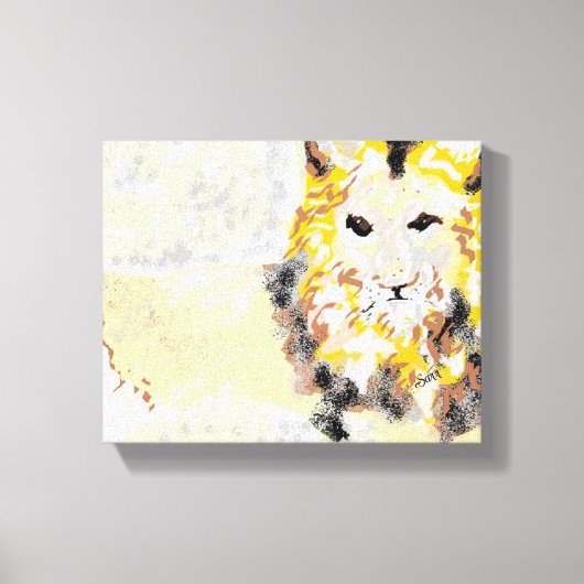 Canvas Art : De wereld van een leeuw Afdruk (Voorkant)