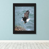 Canvas Art-Eagle Afdruk (Insitu (Houten vloer))