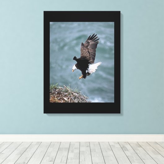 Canvas Art-Eagle Afdruk (Insitu (Houten vloer))
