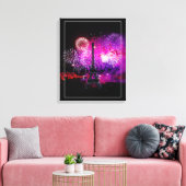 Canvas Art-Eiffeltoren Vuurwerk (Insitu (Woonkamer))