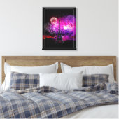 Canvas Art-Eiffeltoren Vuurwerk (Insitu (Slaapkamer))