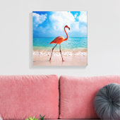 Canvas Art-Flamingo Afdruk (Insitu (Woonkamer))