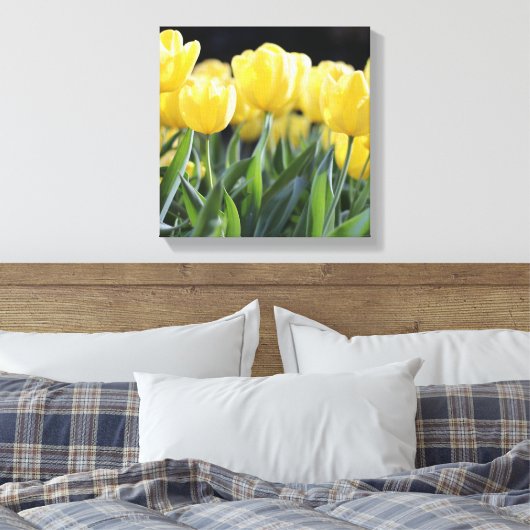 Canvas Art-gele tulpen (Insitu (Slaapkamer))