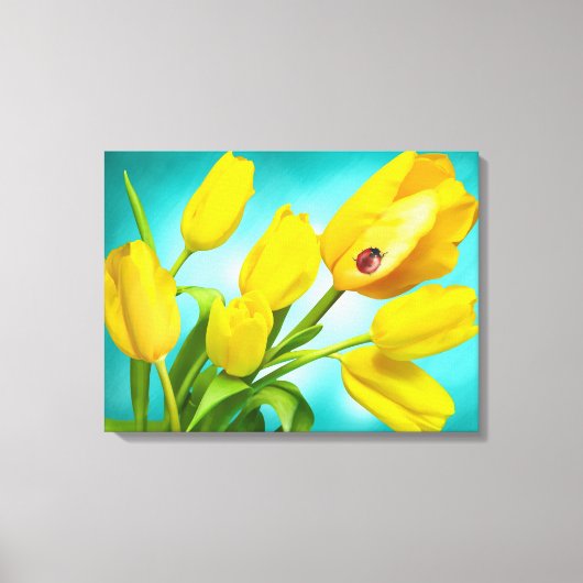 Canvas Art-gele tulpen Afdruk (Voorkant)