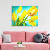 Canvas Art-gele tulpen Afdruk (Insitu (Woonkamer))