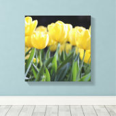 Canvas Art-gele tulpen Afdruk (Insitu (Houten vloer))
