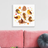 Canvas Art-Herfst vogels (Insitu (Woonkamer))