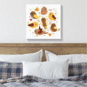 Canvas Art-Herfst vogels (Insitu (Slaapkamer))