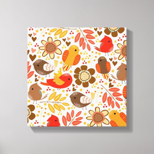 Canvas Art-Herfst vogels Afdruk (Voorkant)
