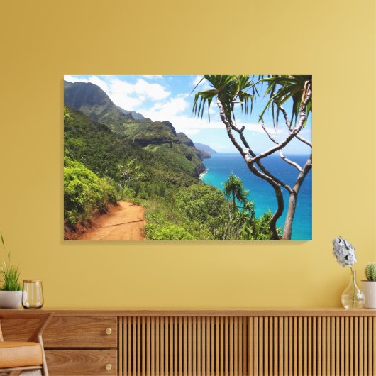 Canvas Art-Kauai kust (Insitu (Woonkamer))