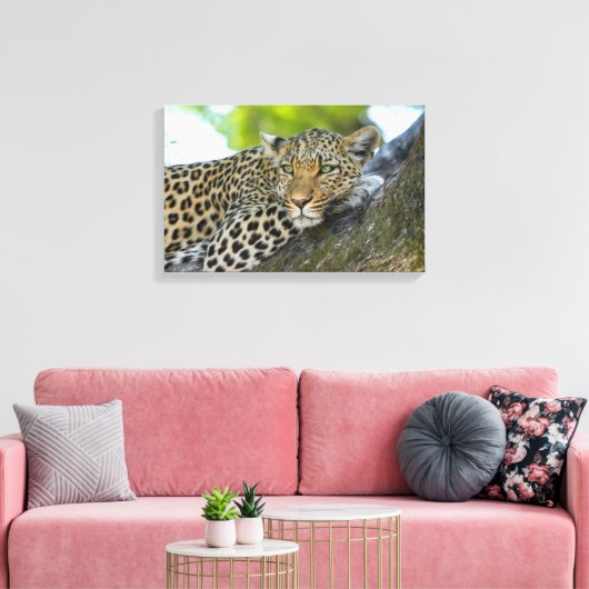 Canvas Art-Leopard Afdruk (Insitu (Woonkamer))
