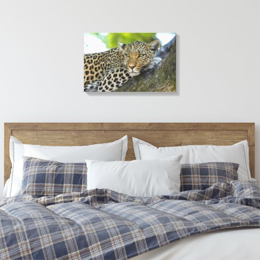 Canvas Art-Leopard Afdruk (Insitu (Slaapkamer))