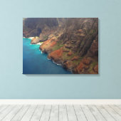 Canvas Art-Napali kust Kauai (Insitu (Houten vloer))