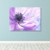 Canvas Art-Paarse bloem Afdruk (Insitu (Houten vloer))