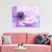 Canvas Art-Paarse bloem Afdruk (Insitu (Woonkamer))