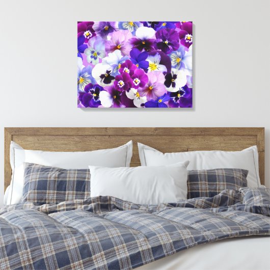 Canvas Art-Pansies (Insitu (Slaapkamer))