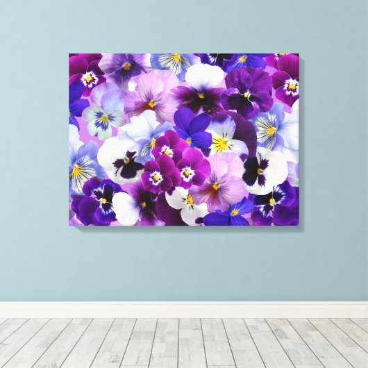 Canvas Art-Pansies (Insitu (Houten vloer))