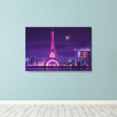 Canvas Art-Paris Night Afdruk (Insitu (Houten vloer))