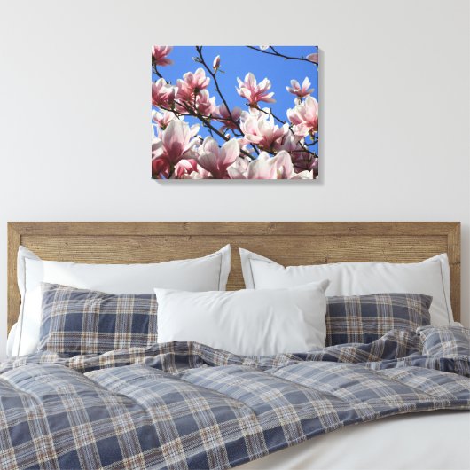 Canvas Art-Pink Magnolia (Insitu (Slaapkamer))