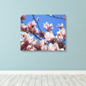Canvas Art-Pink Magnolia Afdruk (Insitu (Houten vloer))