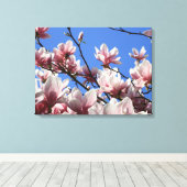 Canvas Art-Pink Magnolia Afdruk (Insitu (Houten vloer))