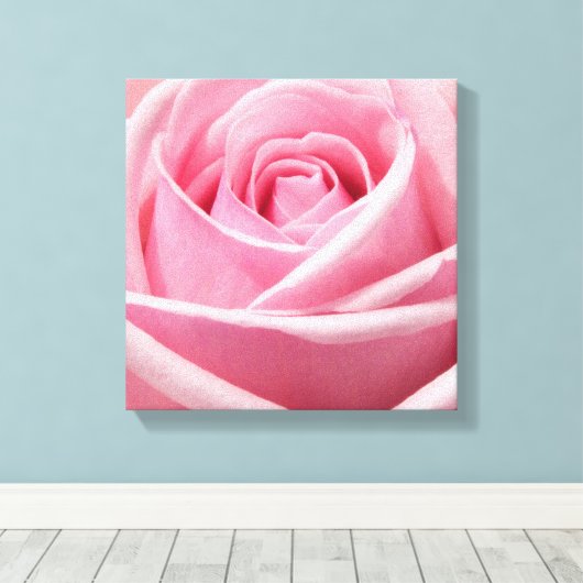 Canvas Art-Pink Rose (Insitu (Houten vloer))