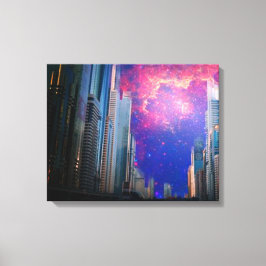 Canvas Art Print "Celestial City Sky"