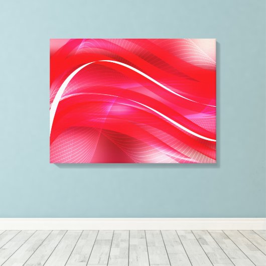 Canvas Art-Red Abstract (Insitu (Houten vloer))