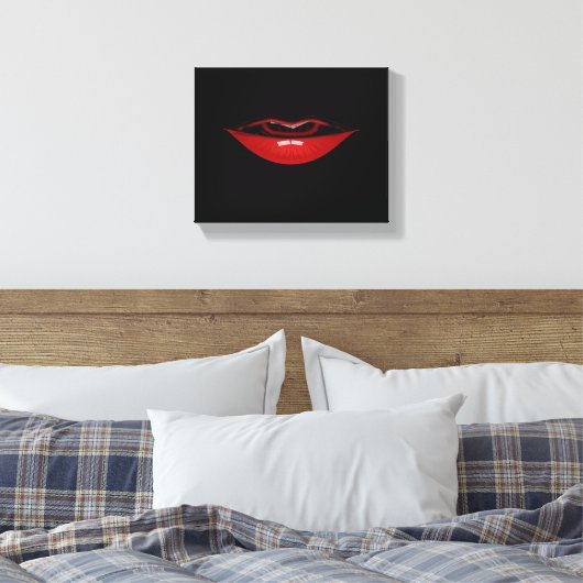 Canvas Art-rode lippen (Insitu (Slaapkamer))