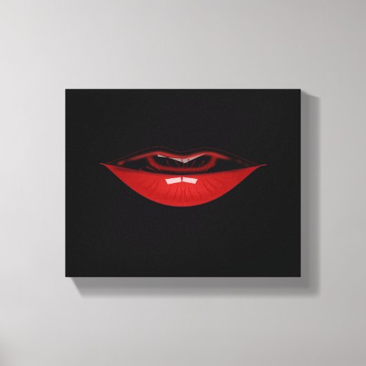 Canvas Art-rode lippen Afdruk (Voorkant)