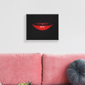Canvas Art-rode lippen Afdruk (Insitu (Woonkamer))