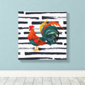 Canvas Art-Rooster Afdruk (Insitu (Houten vloer))
