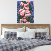 Canvas Art-roze tulpen (Insitu (Slaapkamer))