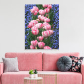 Canvas Art-roze tulpen Afdruk (Insitu (Woonkamer))