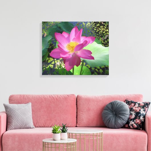 Canvas Art-roze waterlelie (Insitu (Woonkamer))