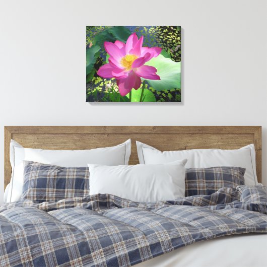 Canvas Art-roze waterlelie (Insitu (Slaapkamer))