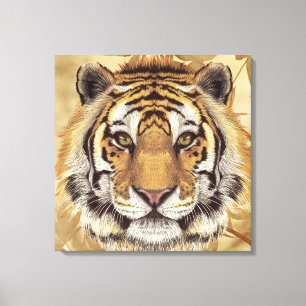Canvas Art-Tiger Afdruk