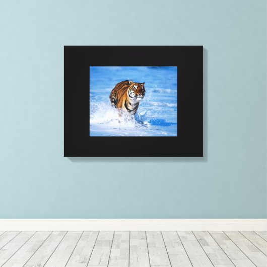 Canvas Art-Tiger Afdruk (Insitu (Houten vloer))