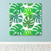 Canvas Art-Tropical Palm Print (Insitu (Houten vloer))