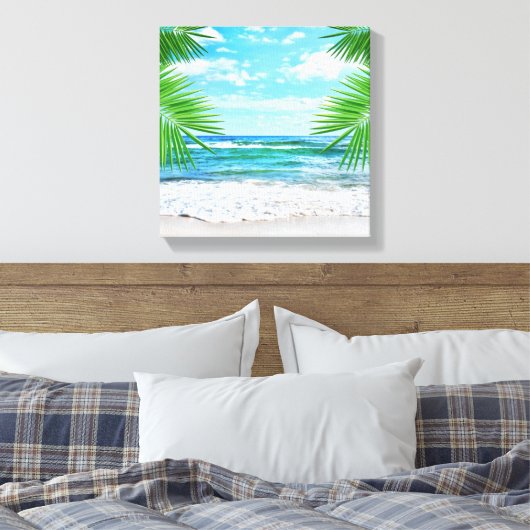 Canvas Art-tropisch strand (Insitu (Slaapkamer))