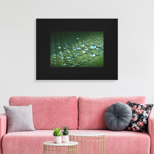 Canvas Art-Water druppeltjes (Insitu (Woonkamer))