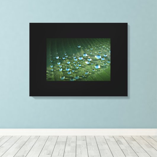 Canvas Art-Water druppeltjes Afdruk (Insitu (Houten vloer))
