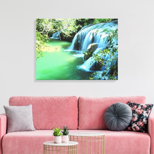 Canvas Art-Waterfall Afdruk (Insitu (Woonkamer))