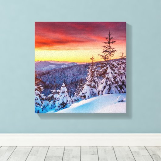 Canvas Art-Winter Scene (Insitu (Houten vloer))