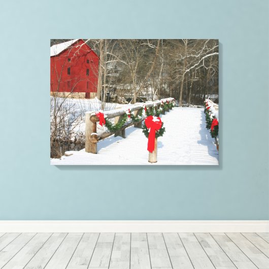 Canvas Art-Winter Scene (Insitu (Houten vloer))