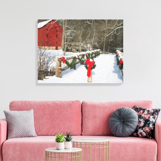 Canvas Art-Winter Scene (Insitu (Woonkamer))