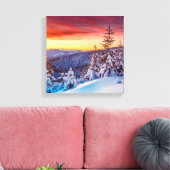 Canvas Art-Winter Scene Afdruk (Insitu (Woonkamer))
