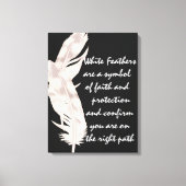 Canvas Art witte veren (Voorkant)
