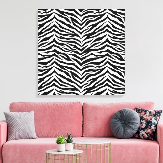 Canvas Art-Zebra Print (Insitu (Woonkamer))