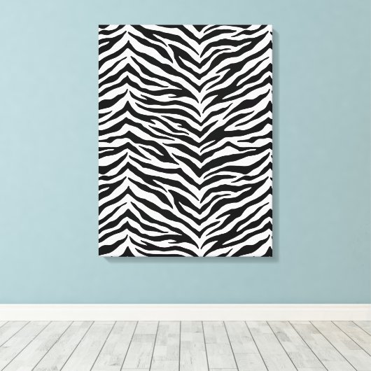 Canvas Art-Zebra Print (Insitu (Houten vloer))